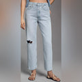 AGOLDE 90's Crop Mid-Rise Loose Straight Jeans • Segment Light Wash • Size 31 • NWT