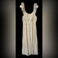 NWT Lucky Brand Ruffle Eyelet Trim Midi Dress • Sand Dollar • Size Large