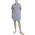NWT Max Studio London Navy Check Plaid Button-Down Dress • Size Large