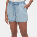 GAP Pull-On Chambray Shorts | Light Wash | Size Medium | NWT