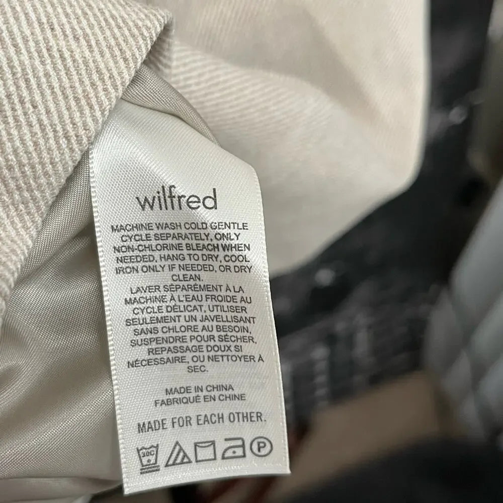 Wilfred Cream Linen-Blend A-Line Mini Skirt | Size 12 | NWT