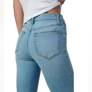 Joe's Jeans V-Yoke High Waist Petite Flare Jeans • Morocco Light Blue Wash • Size 29 • NWT