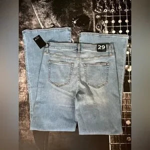 Joe's Jeans V-Yoke High Waist Petite Flare Jeans • Morocco Light Blue Wash • Size 29 • NWT