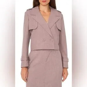 NWT Halogen Crop Trench Blazer • Size Medium
