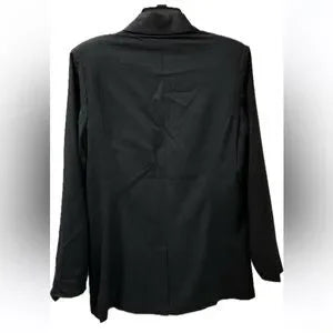 Steve Madden Double Breasted Linen Blazer • Black • Size Medium • NWT