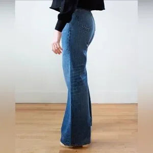 Edwin Iris Palazzo High-Rise Wide-Leg Jeans • Milton Wash • Size 32 • NWT