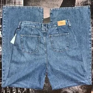 Edwin Iris Palazzo High-Rise Wide-Leg Jeans • Milton Wash • Size 32 • NWT