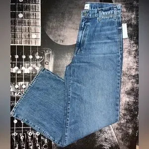 Edwin Iris Palazzo High-Rise Wide-Leg Jeans • Milton Wash • Size 32 • NWT