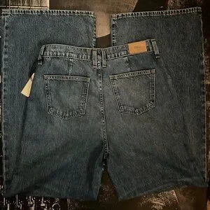 Edwin Iris Palazzo High-Rise Wide-Leg Jeans • Milton Wash • Size 32 • NWT