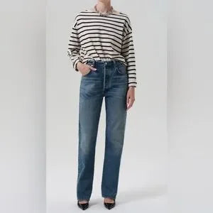 Citizens of Humanity Baretta Relaxed Straight Jeans • Size 28 • Medium Indigo • NWT