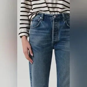 Citizens of Humanity Baretta Relaxed Straight Jeans • Size 28 • Medium Indigo • NWT