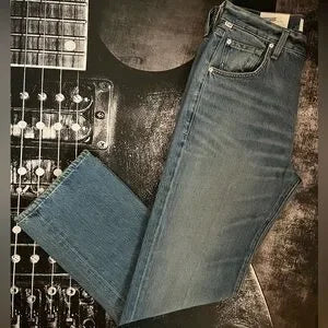 Citizens of Humanity Baretta Relaxed Straight Jeans • Size 28 • Medium Indigo • NWT