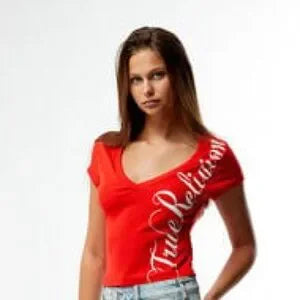 NWT True Religion Joey Flare Jeans & Crop Tee 2-Piece Set • Dark Wash • Size 30