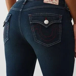 NWT True Religion Joey Flare Jeans & Crop Tee 2-Piece Set • Dark Wash • Size 30