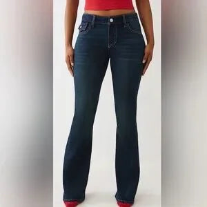 NWT True Religion Joey Flare Jeans & Crop Tee 2-Piece Set • Dark Wash • Size 30