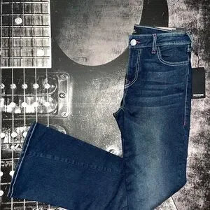 NWT True Religion Joey Flare Jeans & Crop Tee 2-Piece Set • Dark Wash • Size 30