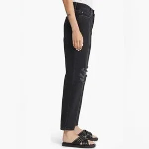 Rails Inked Distress Atwater Relaxed Straight-Leg Jeans • Black • Size 29 • NWT