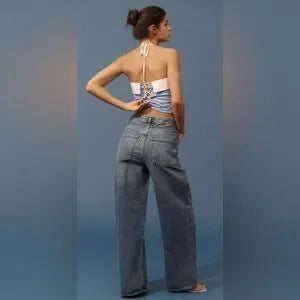 AGOLDE Emmi High-Rise Wide-Leg Jeans in Intuition • Size 32 • NWT