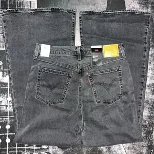 Levi's Ribcage Bell Jeans • On The Town Black • Size 32 x 32 • NWT