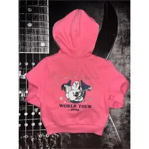 True Religion 2-Piece Outfit | Pink Rhinestone Zip Hoodie (M) + Bootcut Jeans (29) | New