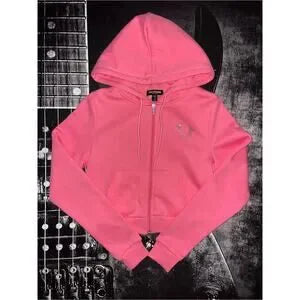 True Religion 2-Piece Outfit | Pink Rhinestone Zip Hoodie (M) + Bootcut Jeans (29) | New