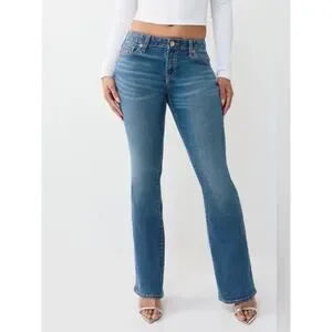 True Religion 2-Piece Outfit | Pink Rhinestone Zip Hoodie (M) + Bootcut Jeans (29) | New