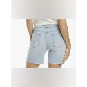 Joe's Jeans Mid-Rise Raw Edge Easy Bermuda Shorts • Light Blue Wash • Size 30 • NWT