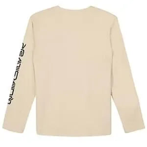 Quiksilver Boys Graphic Crew Neck Long Sleeve Shirt • Fog/Black • Size L (14-16) • NWOT