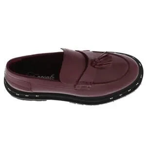 Free People Tassel Lug Sole Loafer | Burgundy | Size 8.5 | New