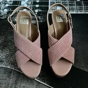 DV by Dolce Vita Wentz Pink Platform Slingback Sandal, Women's US 9
