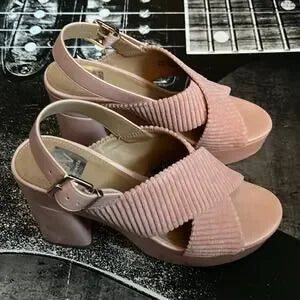 DV by Dolce Vita Wentz Pink Platform Slingback Sandal, Women's US 9