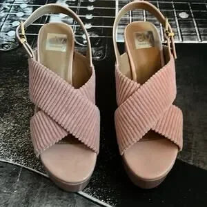 DV by Dolce Vita Wentz Pink Platform Slingback Sandal, Women's US 9