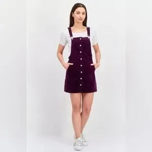 Tinseltown Mini Dress Overalls • Black • Size Medium (Juniors) • NWT