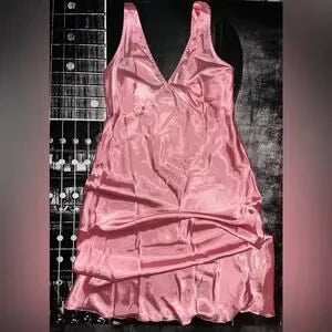 NWT bebe Blush Pink Satin Midi Dress • Size Medium