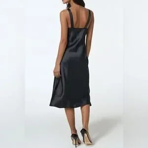 NWT bebe Blush Pink Satin Midi Dress • Size Medium
