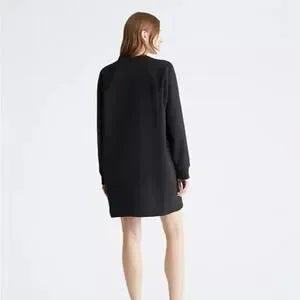 Calvin Klein Archive Logo Fleece Sweatshirt Dress • Black • Size Medium • NWT