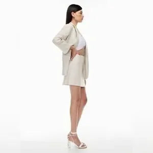Wilfred Cream Linen-Blend A-Line Mini Skirt | Size 12 | NWT