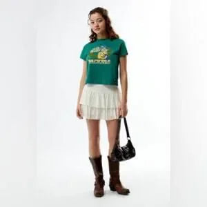 Wild Collective x PacSun Green Bay Packers Mini Tee • Green/Yellow • Size XS • NWT
