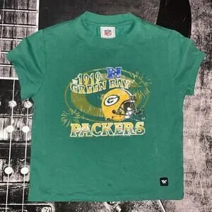 Wild Collective x PacSun Green Bay Packers Mini Tee • Green/Yellow • Size XS • NWT
