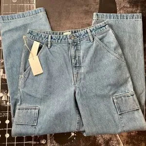 Wilfred Strut Wide-Leg Cargo Jeans | Size 30 | NWT