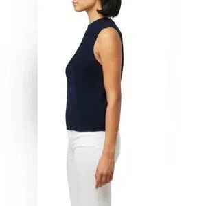 Joe's Mock-Neck Sweater Tank Top | Navy | Size Large | NWT