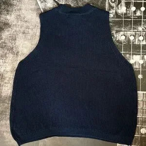 Joe's Mock-Neck Sweater Tank Top | Navy | Size Large | NWT